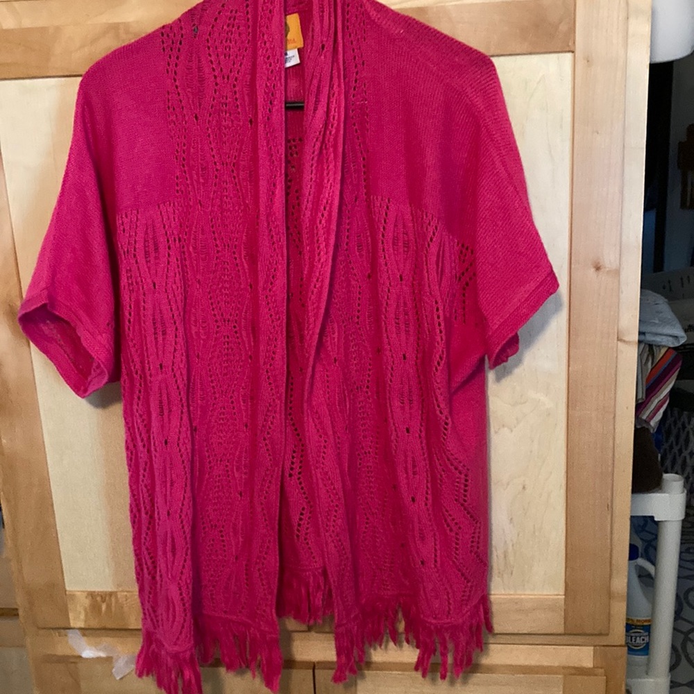 RUBY RD. cardigan. Size XL.  Dark rose pink.